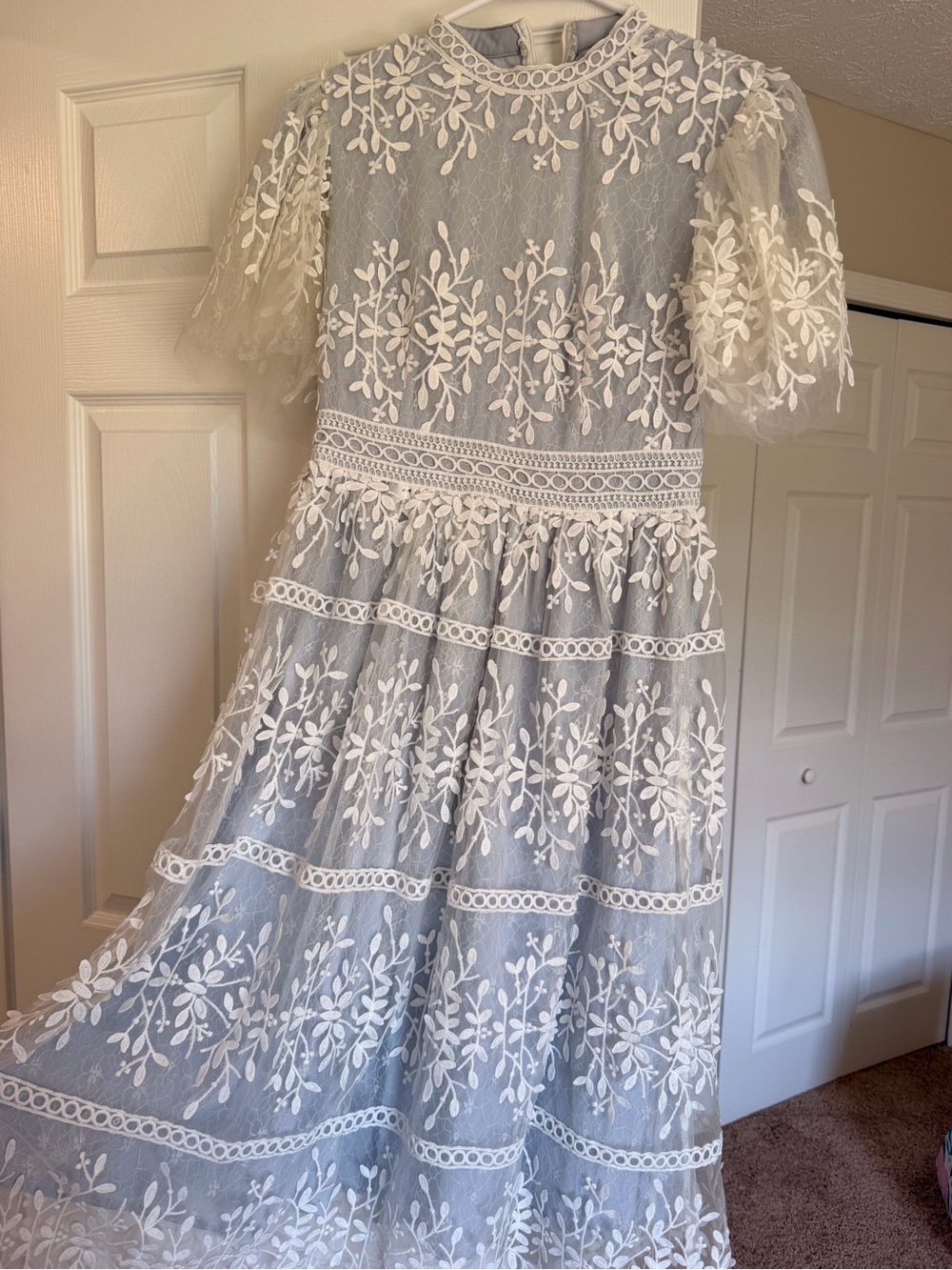Ivy City Co Sicily dress in Frost Blue